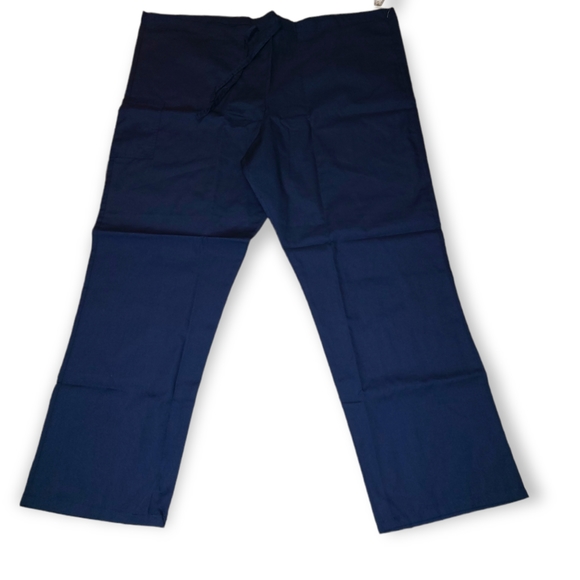 Scrub Zone Navy Blue Drawstring Waist Scrub Pants - Picture 1 of 6